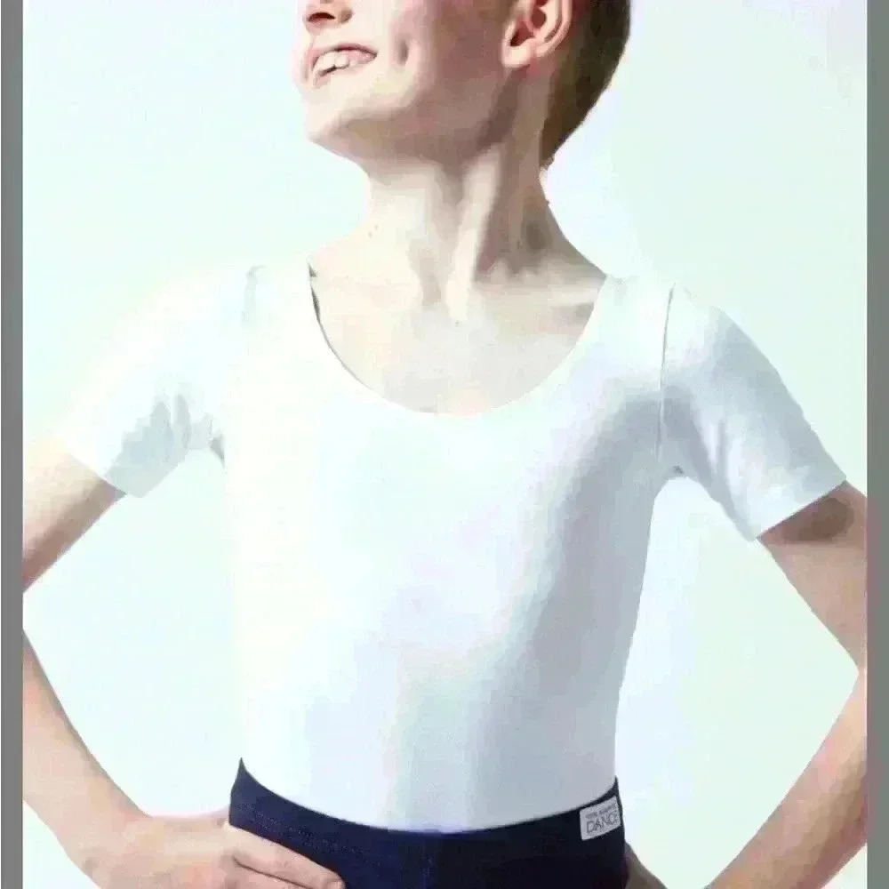 Move dance Louie boys leotard white size 8-10